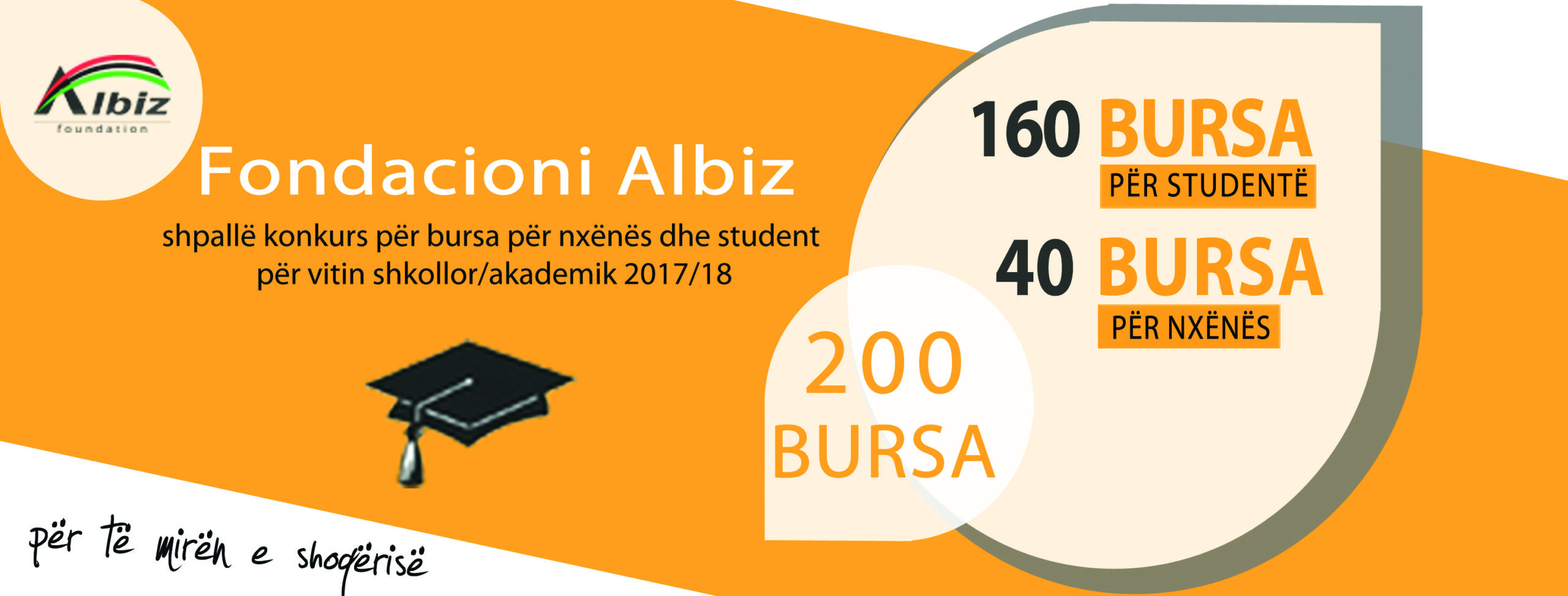 Fondacioni ALBIZ shpall konkurs për programin “Bursa për nxënës dhe student për vitin shkollor dhe akademik 2017/18”