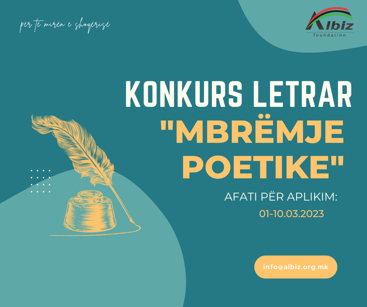 Konkurs letrar “Mbrëmje poetike” 2023